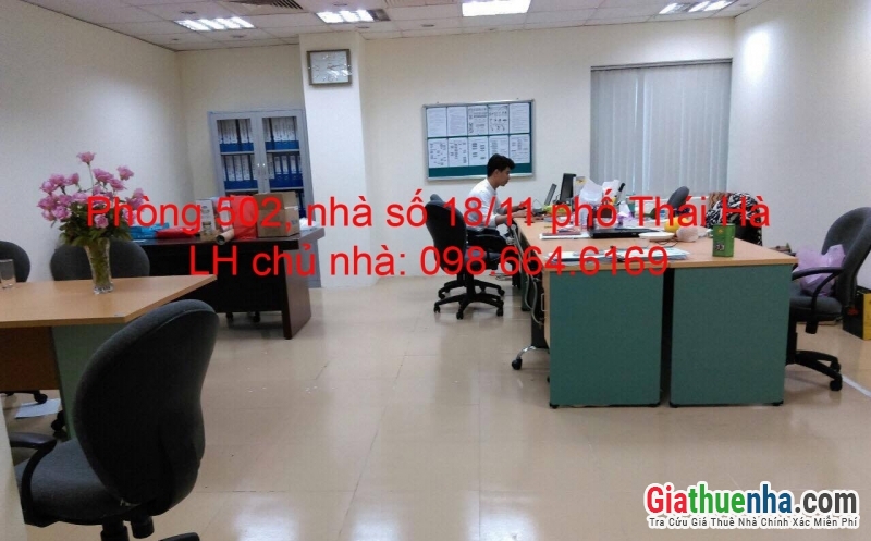 Chủ nhà cho thuê 45m2 văn phòng tại phố Thái Hà. Giá rẻ - Dịch vụ chuyên nghiệp.